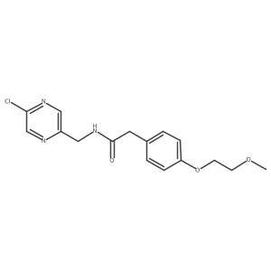 N-[(5-chloropyrazin-2-yl)methyl]-2-[4-(2-methoxyethoxy)phenyl]acetamide结构式