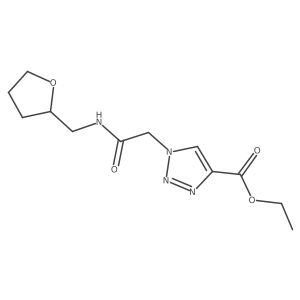 ethyl 1-({[(oxolan-2-yl)methyl]carbamoyl}methyl)-1H-1,2,3-triazole-4-carboxylate Structure
