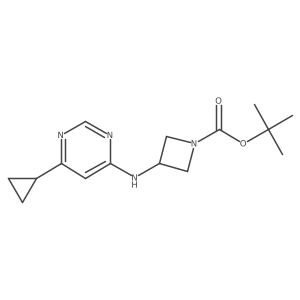 Tert-butyl 3-[(6-cyclopropylpyrimidin-4-yl)amino]azetidine-1-carboxylate Structure