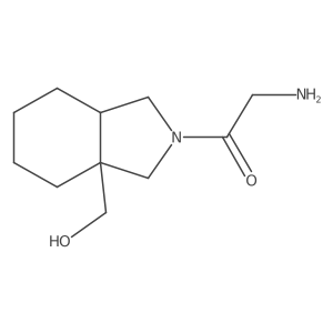 2-amino-1-(3a-(hydroxymethyl)octahydro-2H-isoindol-2-yl)ethan-1-one结构式