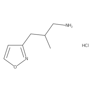 2-Methyl-3-(1,2-oxazol-3-yl)propan-1-amine hydrochloride Structure