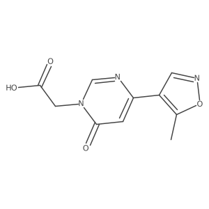 2-(4-(5-methylisoxazol-4-yl)-6-oxopyrimidin-1(6H)-yl)acetic acid Structure