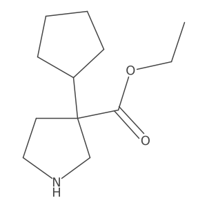 Ethyl 3-cyclopentylpyrrolidine-3-carboxylate Structure