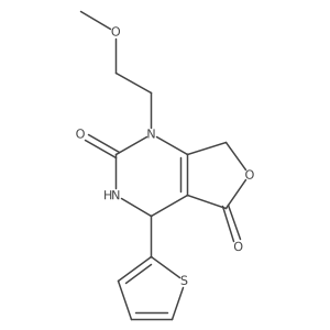 1-(2-methoxyethyl)-4-(2-thienyl)-4,7-dihydrofuro[3,4-d]pyrimidine-2,5(1H,3H)-dione结构式
