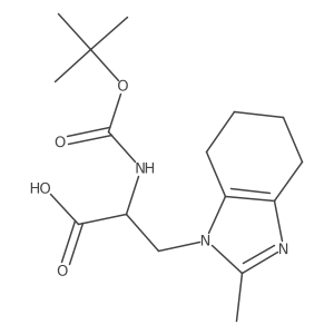 2-{[(tert-butoxy)carbonyl]amino}-3-(2-methyl-4,5,6,7-tetrahydro-1H-1,3-benzodiazol-1-yl)propanoic acid结构式