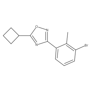 3-(3-Bromo-2-methylphenyl)-5-cyclobutyl-1,2,4-oxadiazole Structure