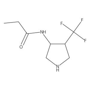 rac-N-[(3R,4S)-4-(trifluoromethyl)pyrrolidin-3-yl]propanamide结构式