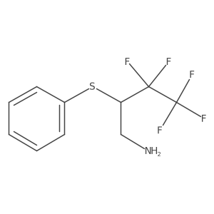 3,3,4,4,4-Pentafluoro-2-(phenylsulfanyl)butan-1-amine结构式