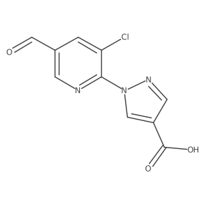1-(3-chloro-5-formylpyridin-2-yl)-1H-pyrazole-4-carboxylic acid Structure