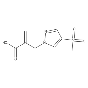 2-[(4-methanesulfonyl-1H-pyrazol-1-yl)methyl]prop-2-enoic acid Structure