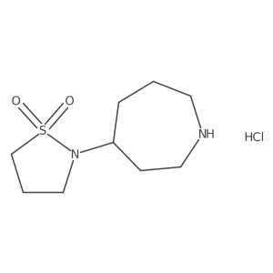 2-(Azepan-4-yl)isothiazolidine 1,1-dioxide hydrochloride结构式