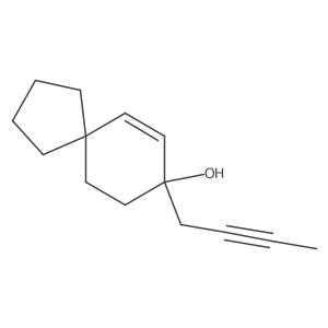 8-(But-2-yn-1-yl)spiro[4.5]dec-6-en-8-ol结构式