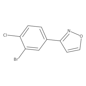 3-(3-Bromo-4-chlorophenyl)-1,2-oxazole结构式