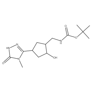Tert-butyl N-[[(1R,2R,4S)-2-hydroxy-4-(4-methyl-5-oxo-1H-1,2,4-triazol-3-yl)cyclopentyl]methyl]carbamate Structure