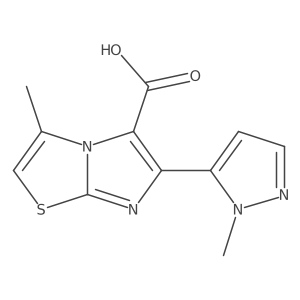 3-methyl-6-(1-methyl-1H-pyrazol-5-yl)imidazo[2,1-b][1,3]thiazole-5-carboxylic acid Structure