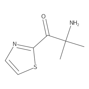 2-Amino-2-methyl-1-(1,3-thiazol-2-yl)propan-1-one结构式