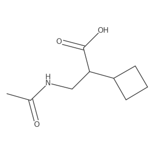 2-Cyclobutyl-3-acetamidopropanoic acid结构式