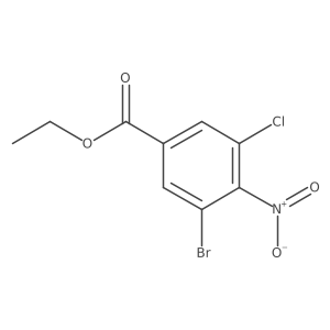 Ethyl 3-bromo-5-chloro-4-nitrobenzoate结构式