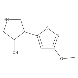 4-(3-Methoxy-1,2-thiazol-5-yl)pyrrolidin-3-ol结构式