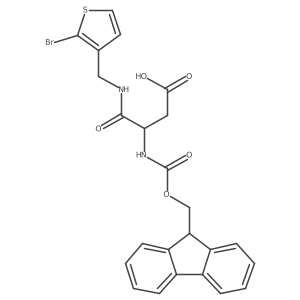 3-{[(2-bromothiophen-3-yl)methyl]carbamoyl}-3-({[(9H-fluoren-9-yl)methoxy]carbonyl}amino)propanoic acid Structure