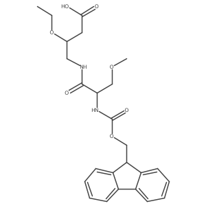 3-ethoxy-4-[2-({[(9H-fluoren-9-yl)methoxy]carbonyl}amino)-3-methoxypropanamido]butanoic acid Structure