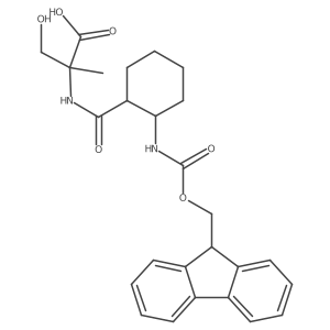 2-{[2-({[(9H-fluoren-9-yl)methoxy]carbonyl}amino)cyclohexyl]formamido}-3-hydroxy-2-methylpropanoic acid Structure