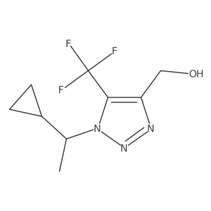 [1-(1-cyclopropylethyl)-5-(trifluoromethyl)-1H-1,2,3-triazol-4-yl]methanol Structure