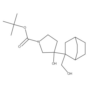 Tert-butyl 3-hydroxy-3-[2-(hydroxymethyl)bicyclo[2.2.2]octan-2-yl]pyrrolidine-1-carboxylate结构式