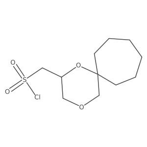 {1,4-Dioxaspiro[5.6]dodecan-2-yl}methanesulfonyl chloride结构式
