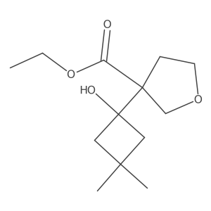 Ethyl 3-(1-hydroxy-3,3-dimethylcyclobutyl)oxolane-3-carboxylate Structure