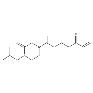 N-[3-[4-(2-Methylpropyl)-3-oxopiperazin-1-yl]-3-oxopropyl]prop-2-enamide Structure