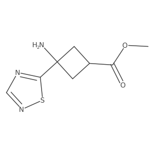 Methyl 3-amino-3-(1,2,4-thiadiazol-5-yl)cyclobutane-1-carboxylate Structure