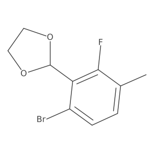 2-(6-Bromo-2-fluoro-3-methylphenyl)-1,3-dioxolane Structure