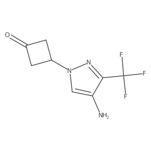 3-(4-Amino-3-(trifluoromethyl)-1H-pyrazol-1-YL)cyclobutan-1-one Structure