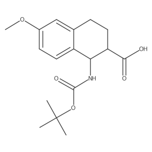 rac-(1R,2R)-1-{[(tert-butoxy)carbonyl]amino}-6-methoxy-1,2,3,4-tetrahydronaphthalene-2-carboxylic acid结构式