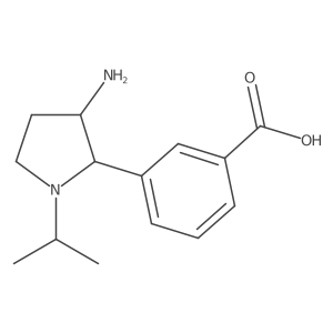 3-[(2S,3R)-3-amino-1-propan-2-ylpyrrolidin-2-yl]benzoic acid结构式