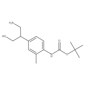 tert-butyl N-[4-(1-amino-3-hydroxypropan-2-yl)-2-methylphenyl]carbamate Structure