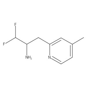 1,1-Difluoro-3-(4-methylpyridin-2-yl)propan-2-amine结构式