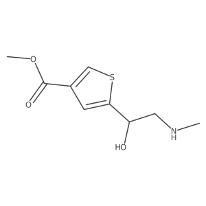 Methyl 5-[1-hydroxy-2-(methylamino)ethyl]thiophene-3-carboxylate Structure