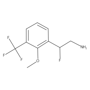 2-Fluoro-2-[2-methoxy-3-(trifluoromethyl)phenyl]ethan-1-amine结构式