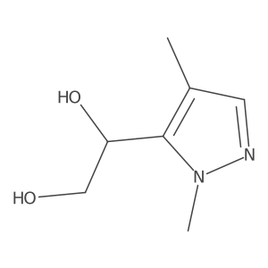 1-(1,4-dimethyl-1H-pyrazol-5-yl)ethane-1,2-diol Structure