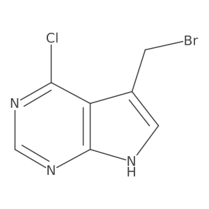 5-(bromomethyl)-4-chloro-7H-pyrrolo[2,3-d]pyrimidine结构式