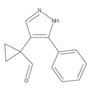 1-(3-phenyl-1H-pyrazol-4-yl)cyclopropane-1-carbaldehyde结构式