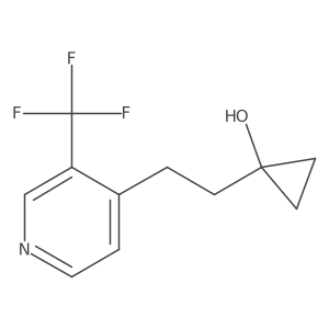 1-{2-[3-(Trifluoromethyl)pyridin-4-yl]ethyl}cyclopropan-1-ol Structure