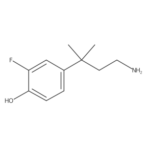 4-(4-Amino-2-methylbutan-2-yl)-2-fluorophenol结构式