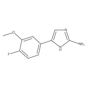 5-(4-fluoro-3-methoxyphenyl)-1H-imidazol-2-amine结构式