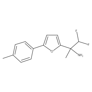 1,1-Difluoro-2-[5-(4-methylphenyl)furan-2-yl]propan-2-amine结构式
