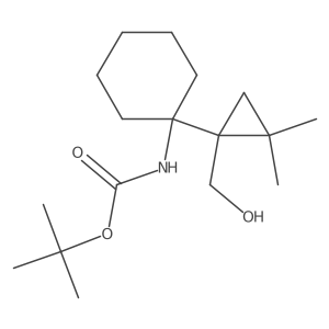 tert-butyl N-{1-[1-(hydroxymethyl)-2,2-dimethylcyclopropyl]cyclohexyl}carbamate结构式