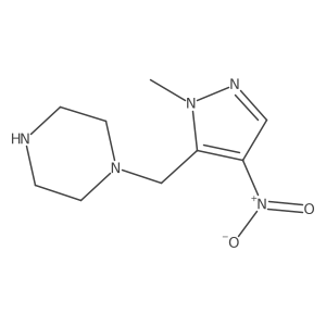 1-[(1-methyl-4-nitro-1H-pyrazol-5-yl)methyl]piperazine Structure