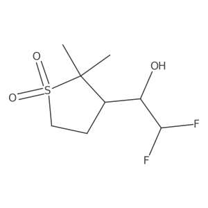 3-(2,2-Difluoro-1-hydroxyethyl)-2,2-dimethyl-1lambda6-thiolane-1,1-dione Structure